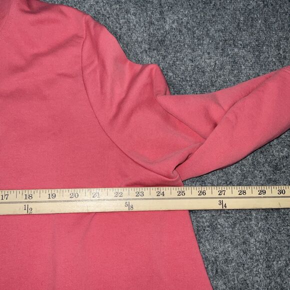 LOGO  Lori Goldstein Jacket Womens Size XL Pink Terry Pockets Open Front Hooded - Picture 6 of 12